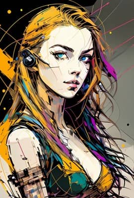 Inkpuck style women with long hair