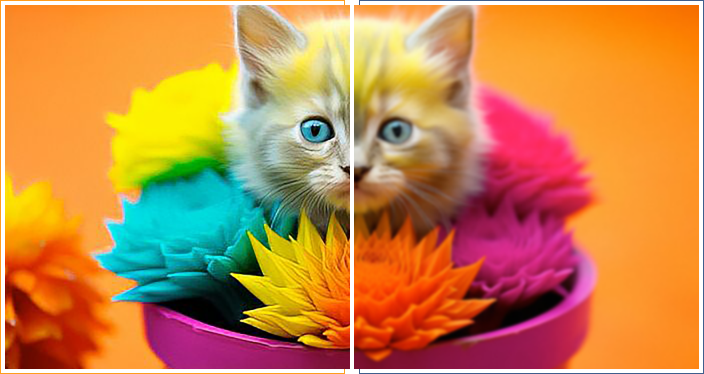 sharpen cat image with easy photo editing software